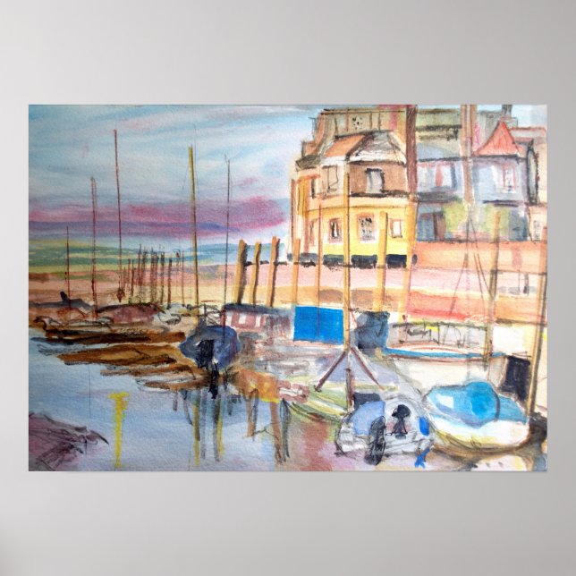 Affiche le port de Blakeney dans le Norfolk (Devant)