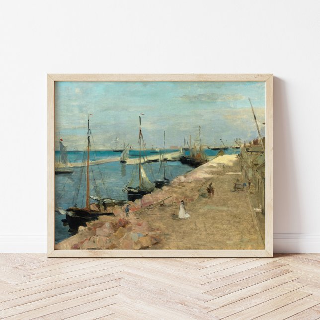 Affiche Le port de Cherbourg | Berthe Morisot (Créateur téléchargé)