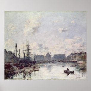 Affiche Le port de commerce, Le Havre, 1892