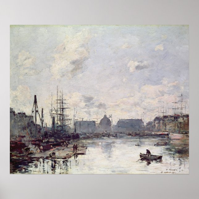 Affiche Le port de commerce, Le Havre, 1892 (Devant)