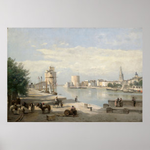 Affiche Le port de La Rochelle (1851) Jean-Baptiste-Cam