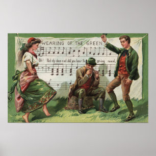Affiche Le port de la Sheetmusic verte