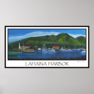 Affiche Le port de Lahaina