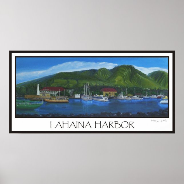 Affiche Le port de Lahaina (Devant)