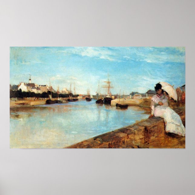 Affiche Le port de Lorient par Berthe Morisot (Devant)