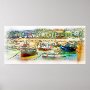 AFFICHE LE PORT EN TANT QUE PEINTURE