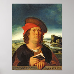Affiche Le portrait a présumé d'être Paracelsus