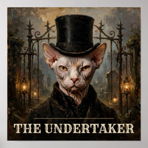 Affiche Le portrait de chat Sphynx de l'Undertaker Western
