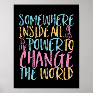 Affiche Le Pouvoir De Changer La Citation Inspirationnelle