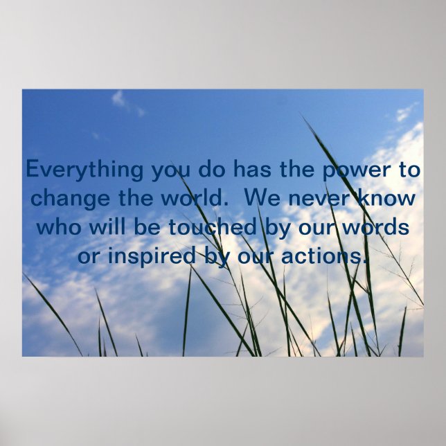 Affiche Le pouvoir de changer le monde. (Devant)