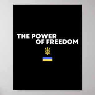 Affiche Le pouvoir du symbole du drapeau ukrainien trident