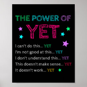 Affiche Le pouvoir du yet ck pour inspirer les enseignants