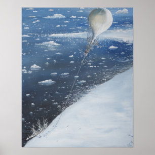 Affiche Le premier Aeronaut du capitaine Scott Antarctica.