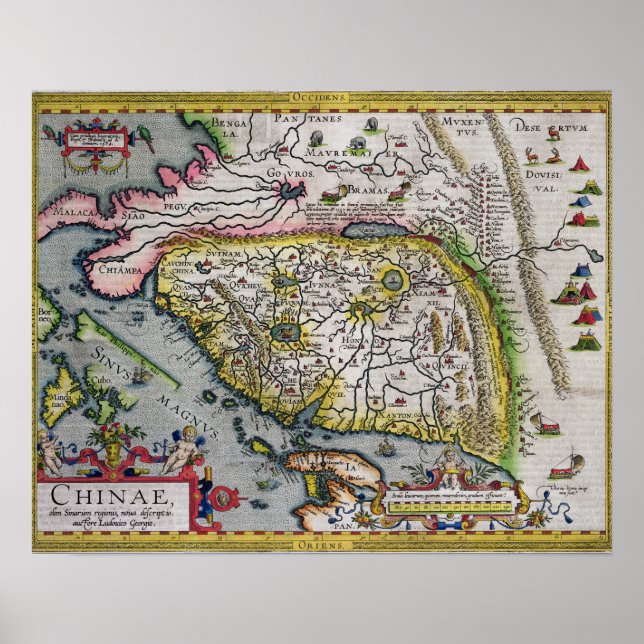 Affiche Le premier Atlas occidental Chine | 1584 (Devant)