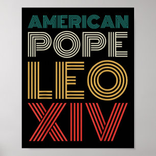 Affiche Le premier pape américain Leo Xiv Robert Prevost C