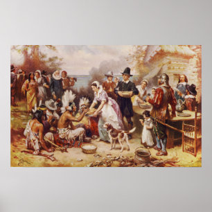 Affiche Le premier thanksgiving 1621