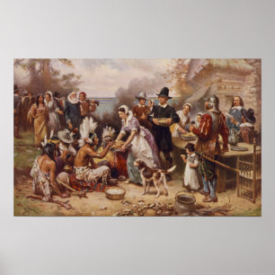 Affiche Le premier Thanksgiving 1621   c.1932