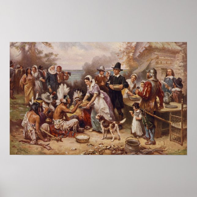 Affiche Le premier Thanksgiving 1621 | c.1932 (Devant)