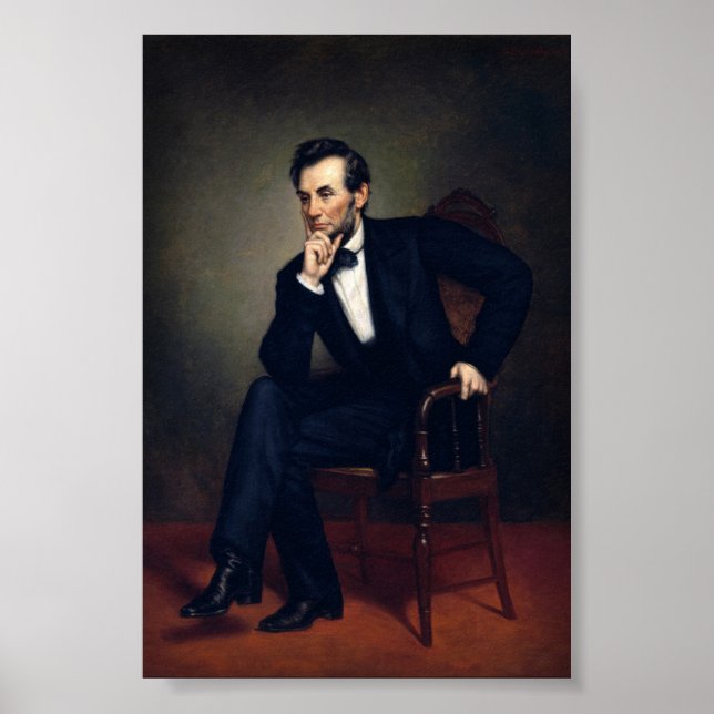 Affiche Le président Abraham Lincoln Portrait par Healy (Devant)