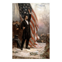 Le Président Abraham Lincoln prononce Un Discours