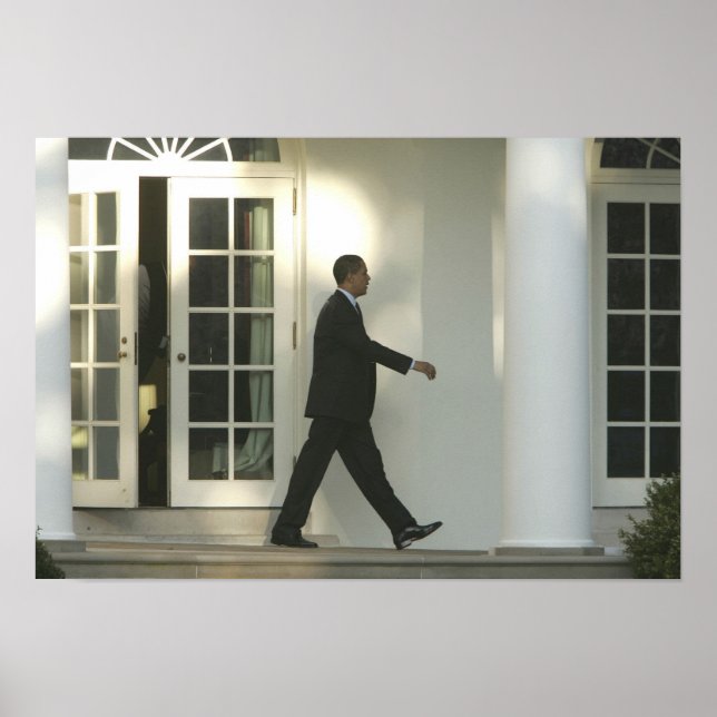 Affiche Le président Barack dans une profonde réflexion su (Devant)