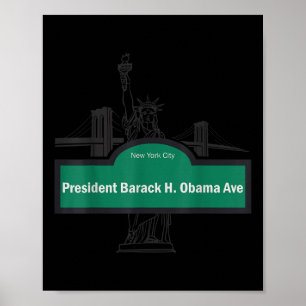 Affiche Le Président Barack Obama Ave.
