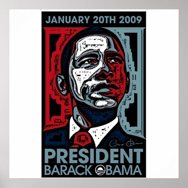Affiche Le Président Barack Obama le 20 janvier 2009 (Devant)