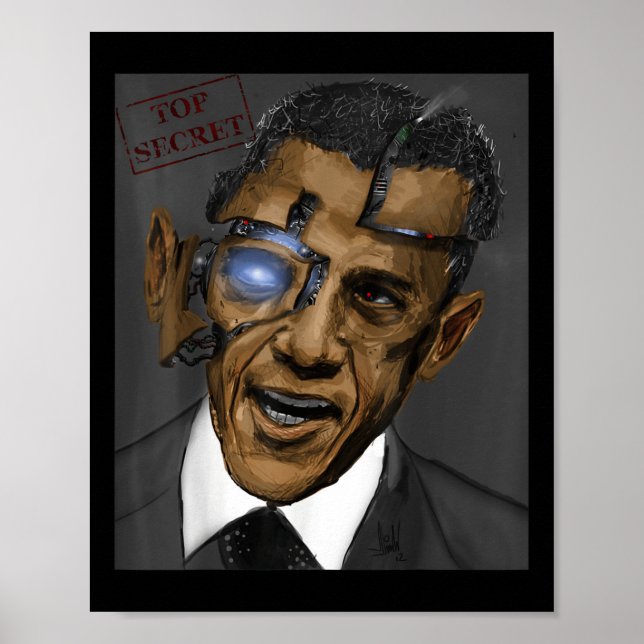 Affiche Le président Barack Obama - Robot Cool du mal (Devant)