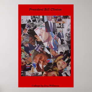 Affiche Le président Bill Clinton Collage