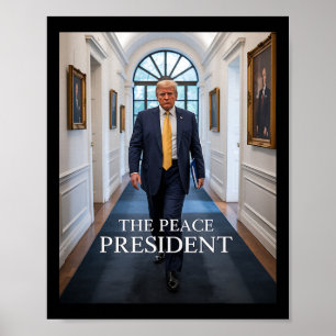 Affiche Le président de la paix, Trump président de la pai