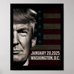 Affiche Le Président Donald Trump 2025 Date d'ouverture