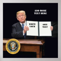 Le président Donald Trump - Écrivez votre propre t