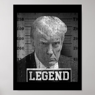 Affiche Le président Donald Trump Mugshot 2024 pas coupabl