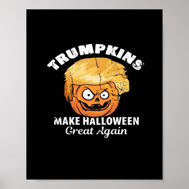 Affiche Le président Funny Trumpkins Halloween (Devant)