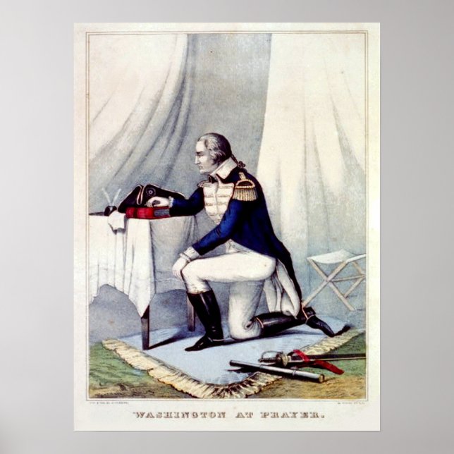 Affiche Le président George Washington à la prière (Devant)