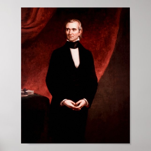 Affiche Le président James K. Polk Portrait (Devant)