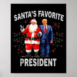 Affiche Le président préféré du Père Noël drôle Tank Top T
