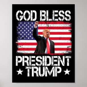 Affiche Le président Trump 2024, sous l'égide de l'Organis