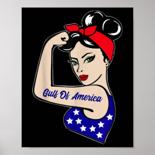 Affiche Le Président Trump 2025 Du Golfe Des États-Unis