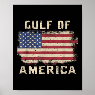 Affiche Le Président Trump 2025 Du Golfe Des États-Unis _1