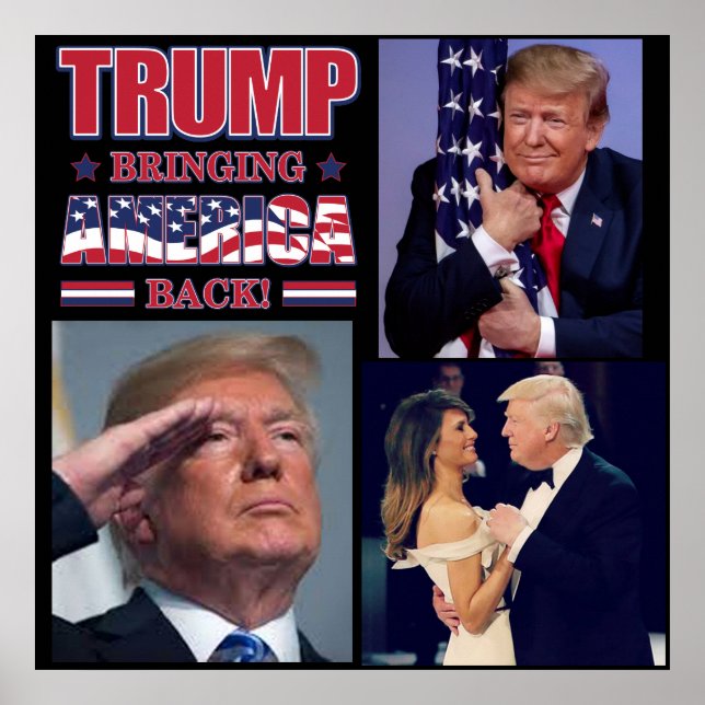 Affiche Le président Trump fait revenir l'Amérique (Devant)