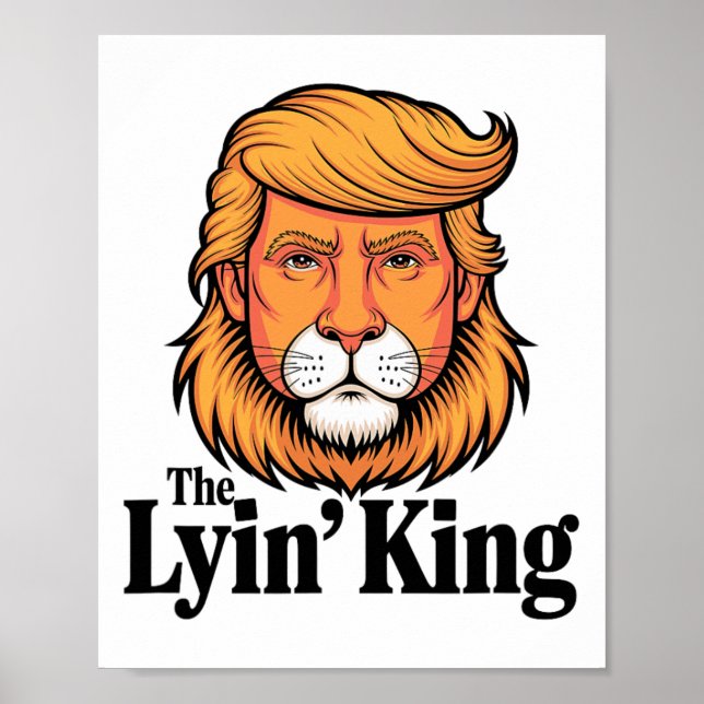 Affiche Le président Trump se moquant du roi menteur  (Devant)