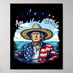 Affiche Le président Trump Sombrero conçoit le modèle amér