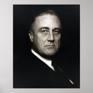 Affiche Le président vintage Franklin D. Roosevelt Portrai