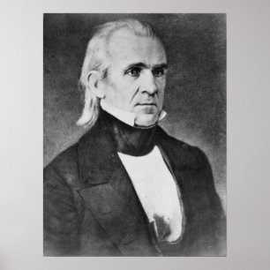 Affiche Le président vintage James K. Polk