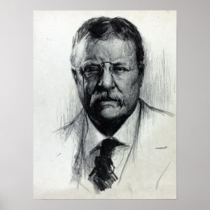 Affiche Le président vintage Theodore Teddy Roosevelt