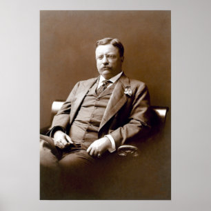 Affiche Le président vintage Theodore Teddy Roosevelt