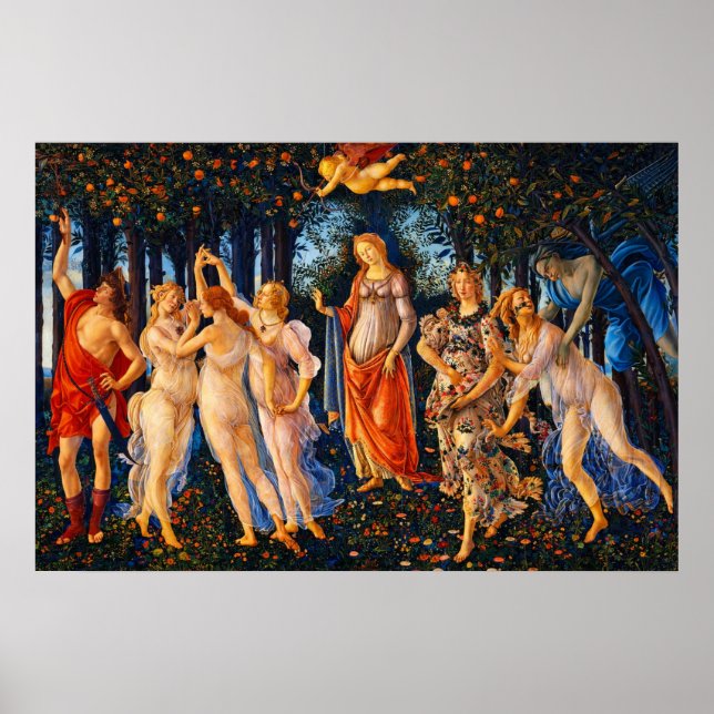 Affiche Le Printemps (Primavera) de Sandro Botticelli (Devant)