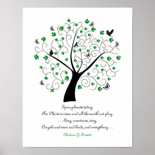 Affiche Le Printemps Se Déroule Aujourd'Hui, Pour Christ..