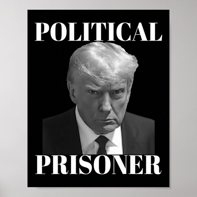 Affiche Le prisonnier Donald J. Trump Black &amp; White Mu (Devant)